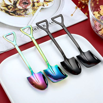 2 PIECES FLAT SHOVEL SPOON SET