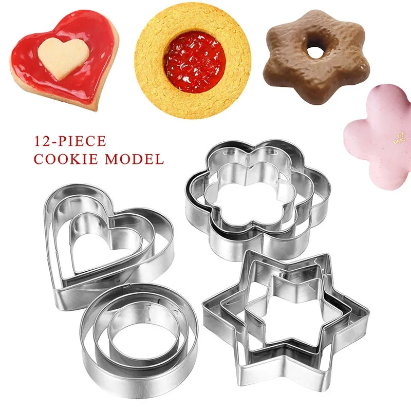 12 PIECES COOKIES CUTTER SET