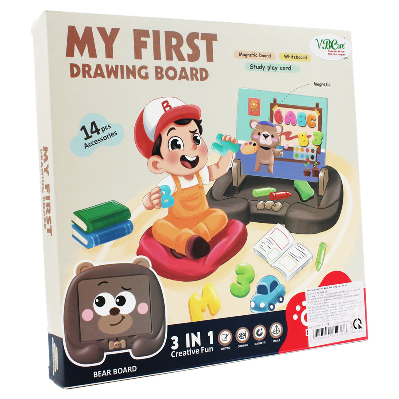 3IN1 CREATIVE KIDS FIRST DRAWING BOARD 14 PIECES ACCESSORIES