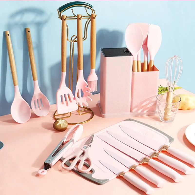 19 PIECES UTENSILS WITH KNIFE SET