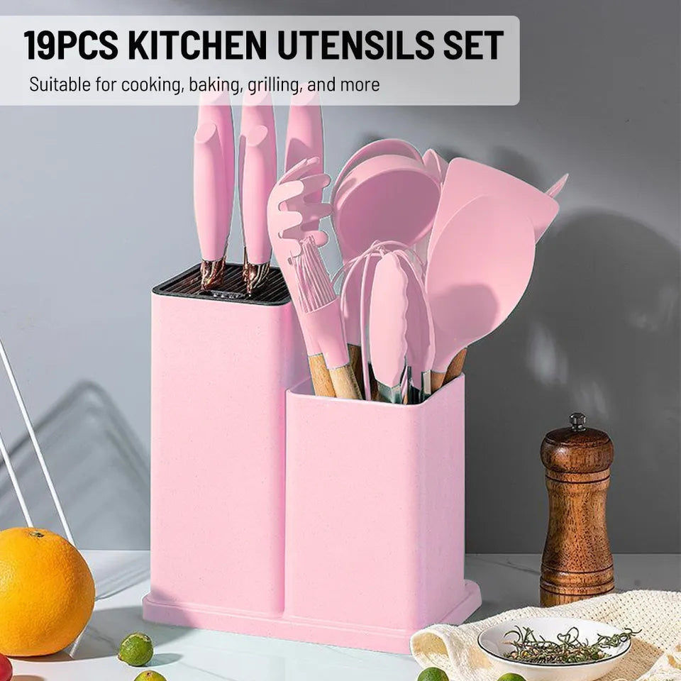 19 PIECES UTENSILS WITH KNIFE SET