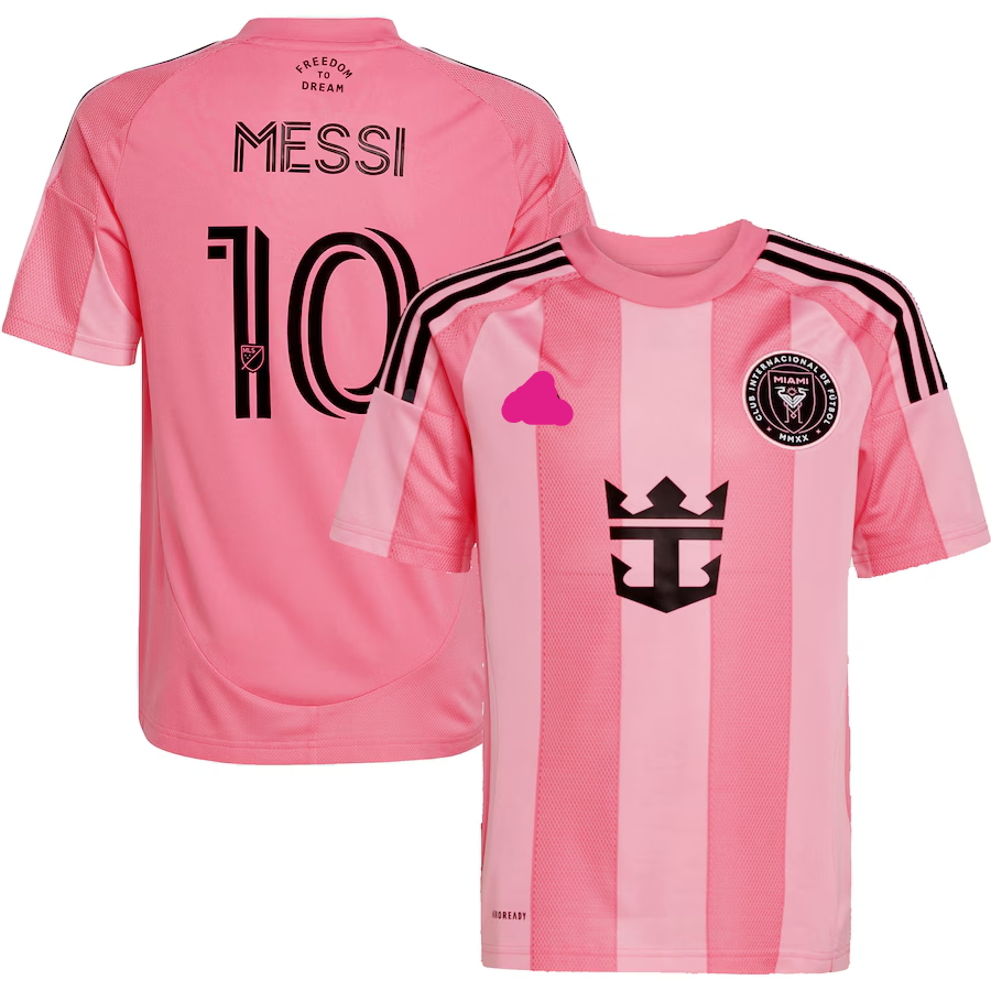 Youth Inter Miami CF Lionel Messi Light Pink 2025 Euforia Replica Player Jersey