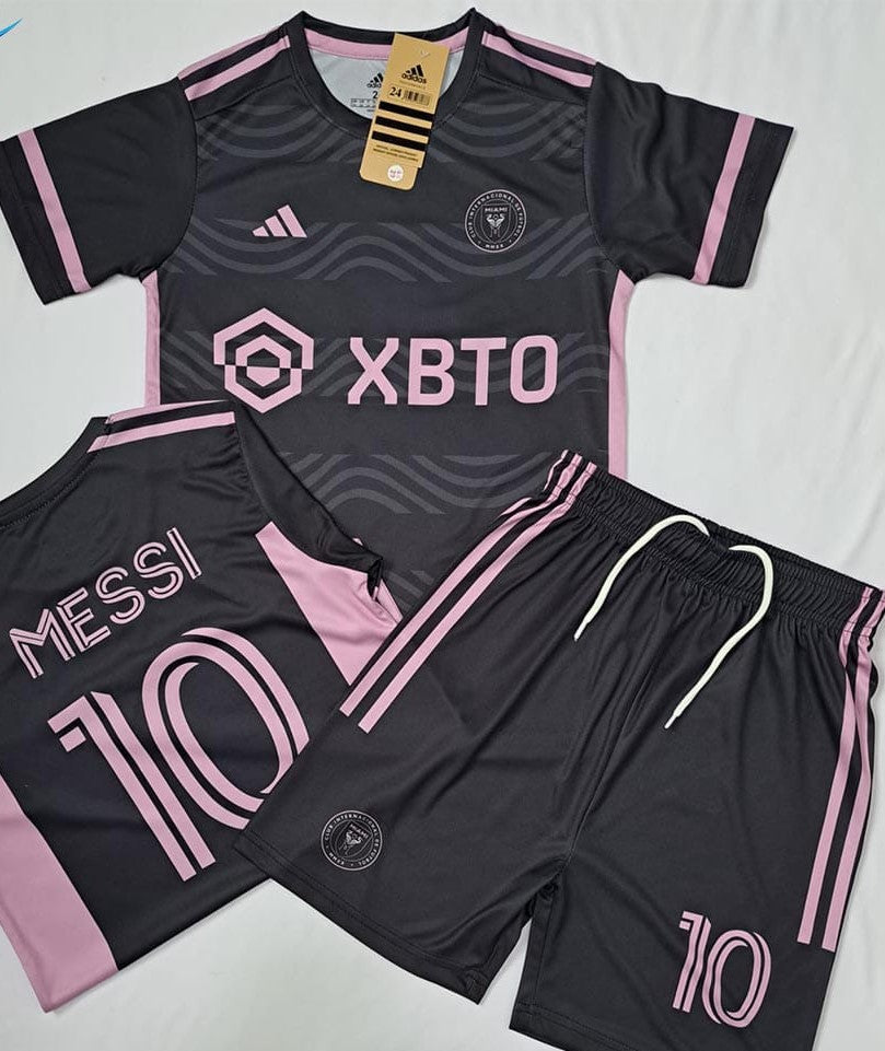 MESSI #10 Inter Miami Away Kids Football Kit 2024/25