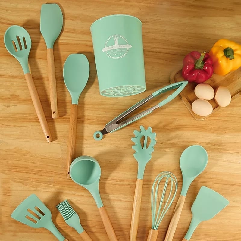 12 PIECES SILICONE UTENSIL SET