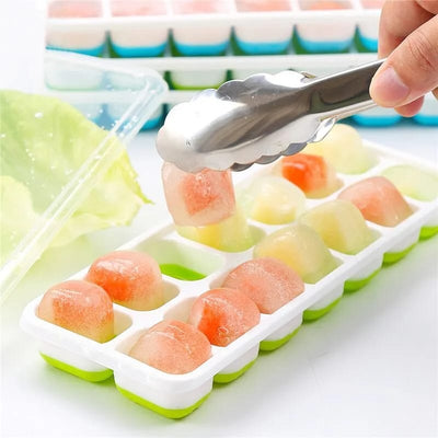 14X GRID ICE CUBE TRAY WITH LID