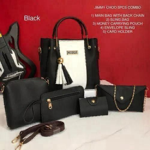 Synthetic leather 5 pcs Handbag set