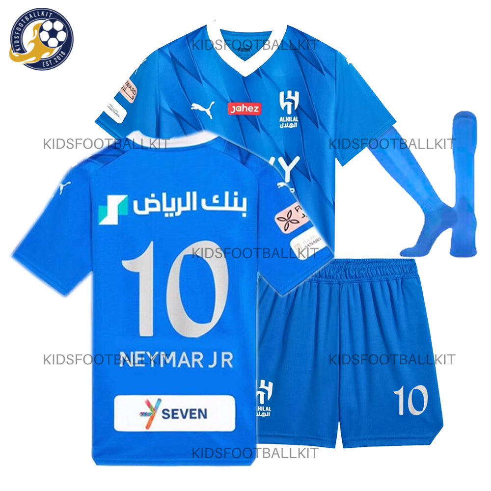 NEYMAR JR #10  Al Hilal Home Kids Football Kit 2023/24