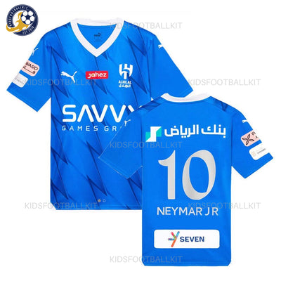 NEYMAR JR #10  Al Hilal Home Kids Football Kit 2023/24