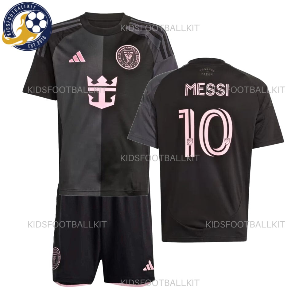 MESSI #10 Inter Miami Away Kids Football Kit 2024/25