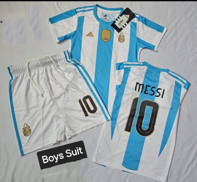 MESSI #10  Argentina Home Kids Football Kit 2022 World Cup